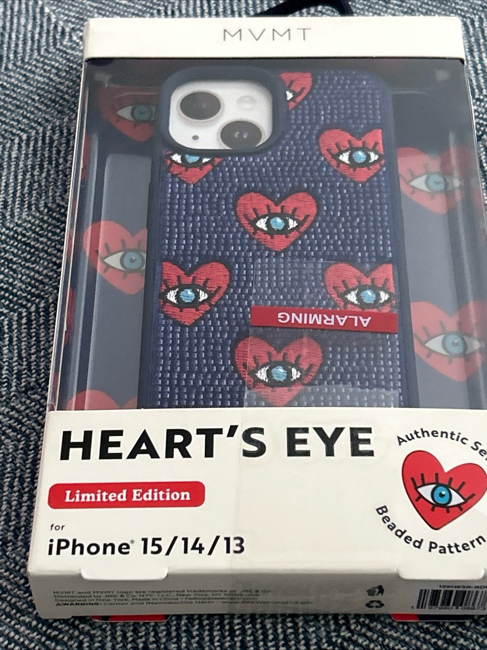 MVMT iPhone 13/14/15 Phone Case Heart’s Eye Limited Edition Beaded Sewn NEW